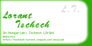 lorant tschech business card